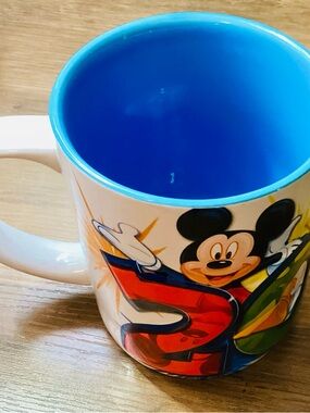 Disney 2013 Mickey Mouse Ceramic Mug with Blue Interior